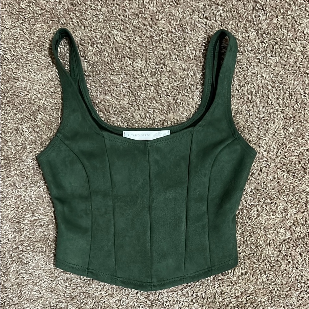 Altar'd State Green Crop Top